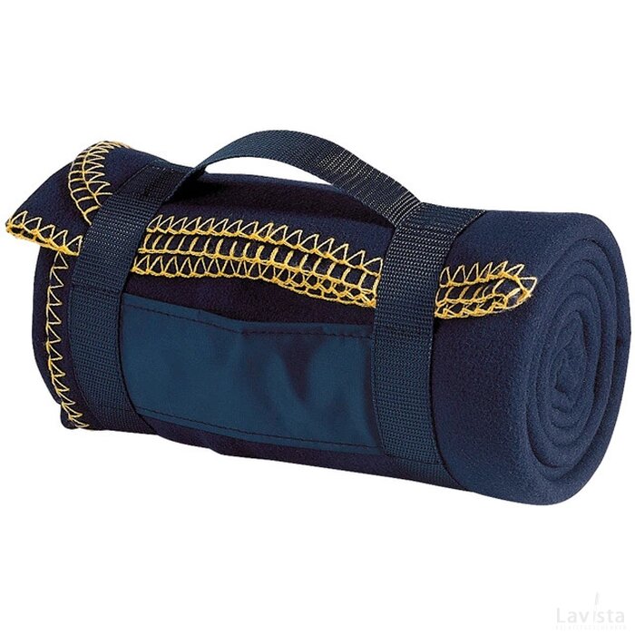 Fleecedeken Schleiz donkerblauw darkblue