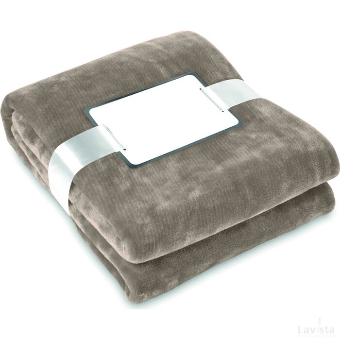 Deken van flanel Davos khaki