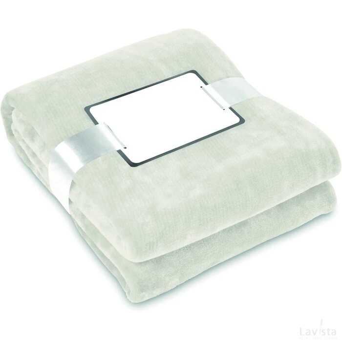 Deken van flanel Davos beige