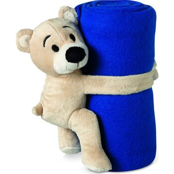 Fleece deken met beer Manta blauw Fleece deken met beer Manta blauw