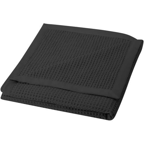 Abele 150 x 140 cm katoenen wafeldeken Zwart