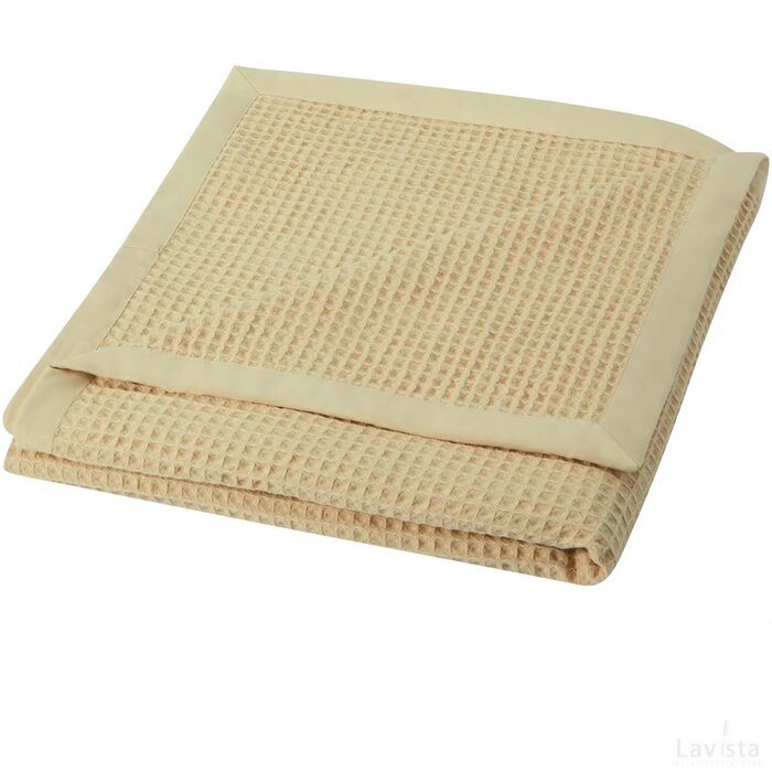 Abele 150 x 140 cm katoenen wafeldeken Beige