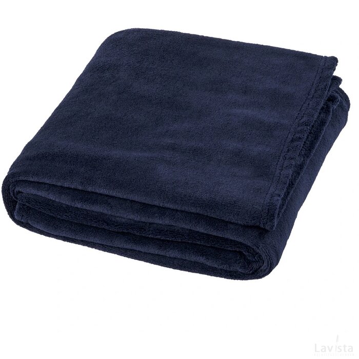 Bay extra zachte fleece deken donkerblauw Donkerblauw