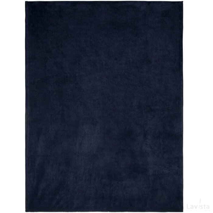 Bay extra zachte fleece deken donkerblauw Donkerblauw