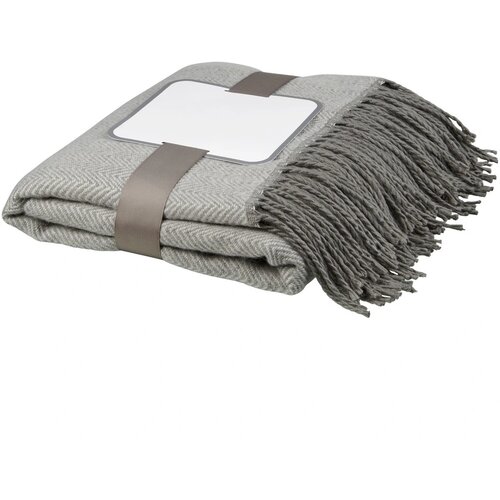 Haven sprei met visgraatmotief Grijs
