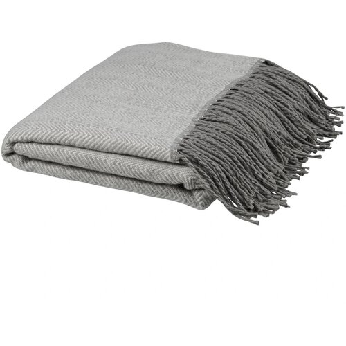 Haven sprei met visgraatmotief Grijs