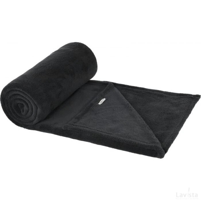 Lily RPET koraal fleece deken Zwart