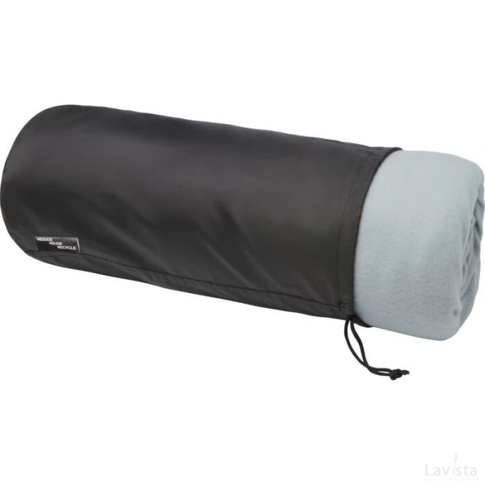 Marigold RPET polair fleece en sherpa deken Grijs, Gebroken wit Grijs/Gebroken wit