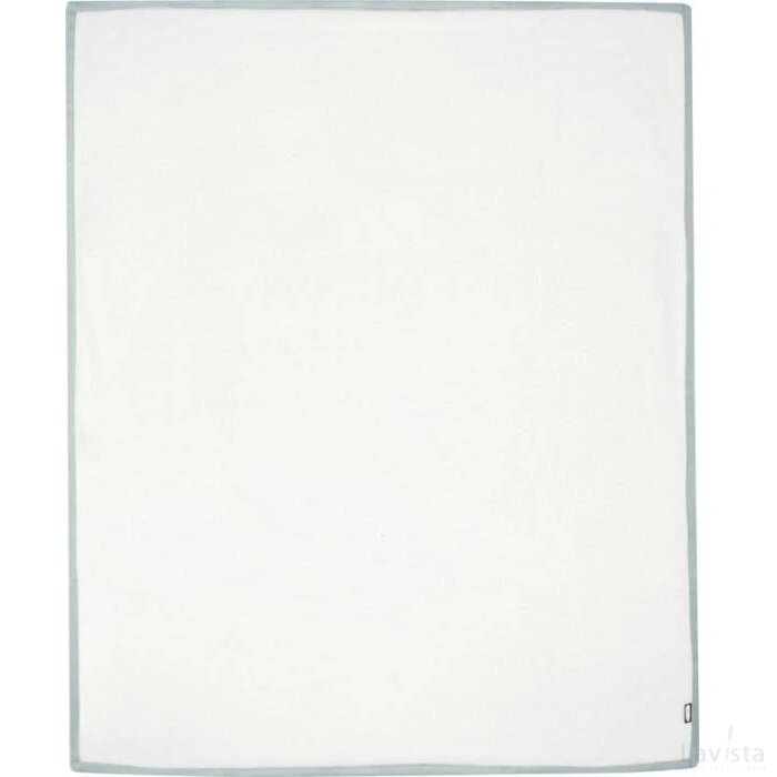 Marigold RPET polair fleece en sherpa deken Grijs, Gebroken wit Grijs/Gebroken wit