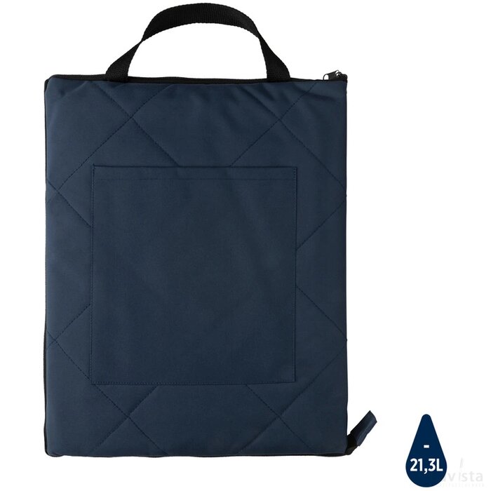 Impact Aware™ RPET opvouwbare gewatteerd picknickkleed donkerblauw