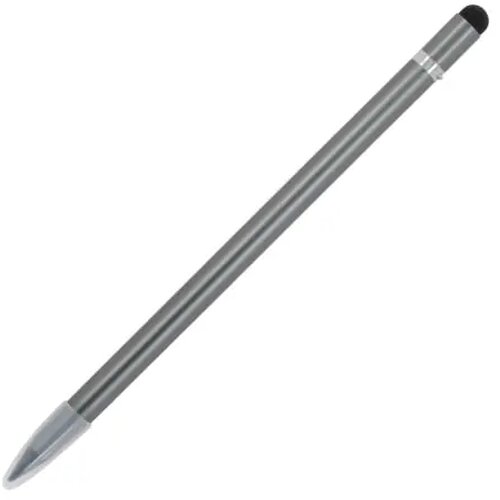 Duurzaam aluminium potlood met gum donker gun metal