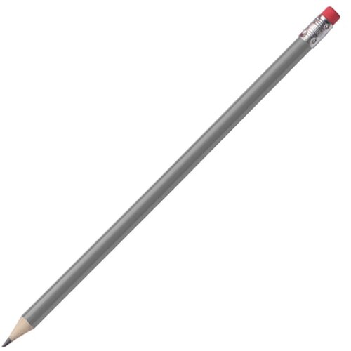 Potlood met gum grijs silvergrey