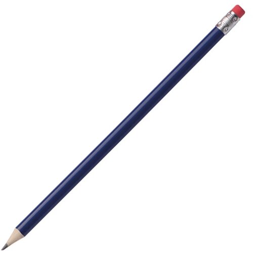 Potlood met gum blauw