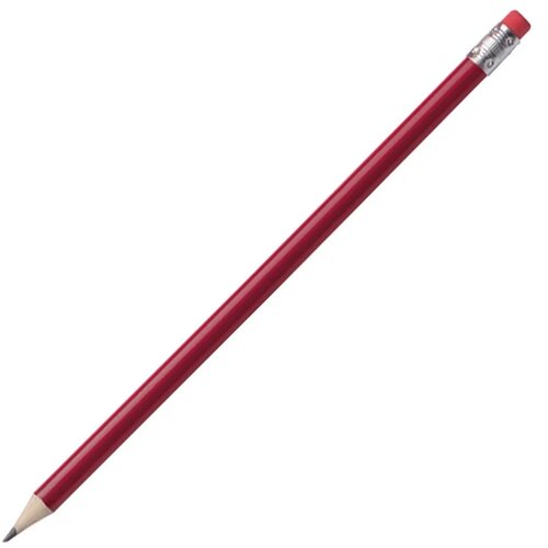 Potlood met gum rood