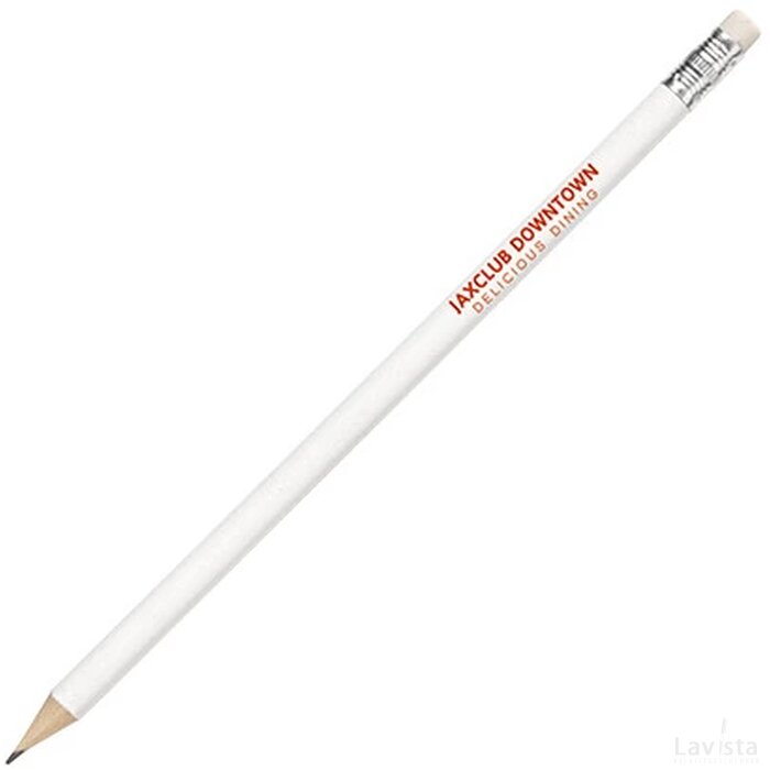 SABA potlood met gum en geslepen punt Peekay wit