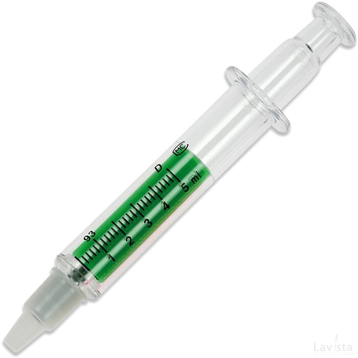 Markeerstift spuit transparant groen
