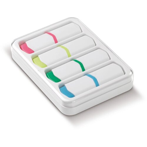 Mini tekstmarkers set van 4 wit