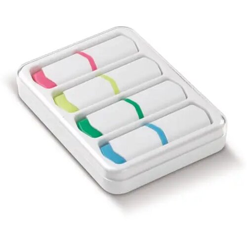 Mini tekstmarkers set van 4 wit