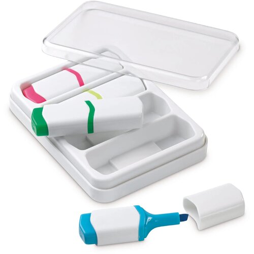 Mini tekstmarkers set van 4 wit