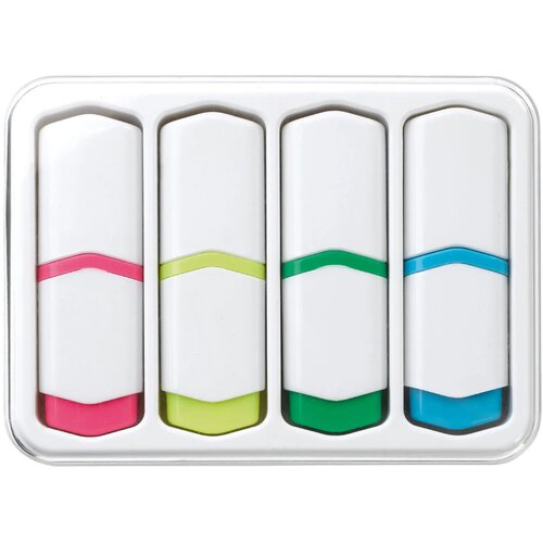 Mini tekstmarkers set van 4 wit
