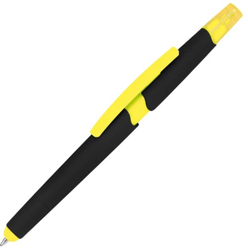 Pen met een tektstmarker geel