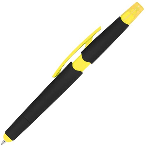 Pen met een tektstmarker geel