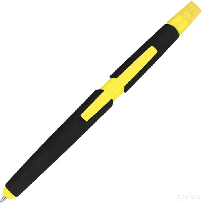 Pen met een tektstmarker geel