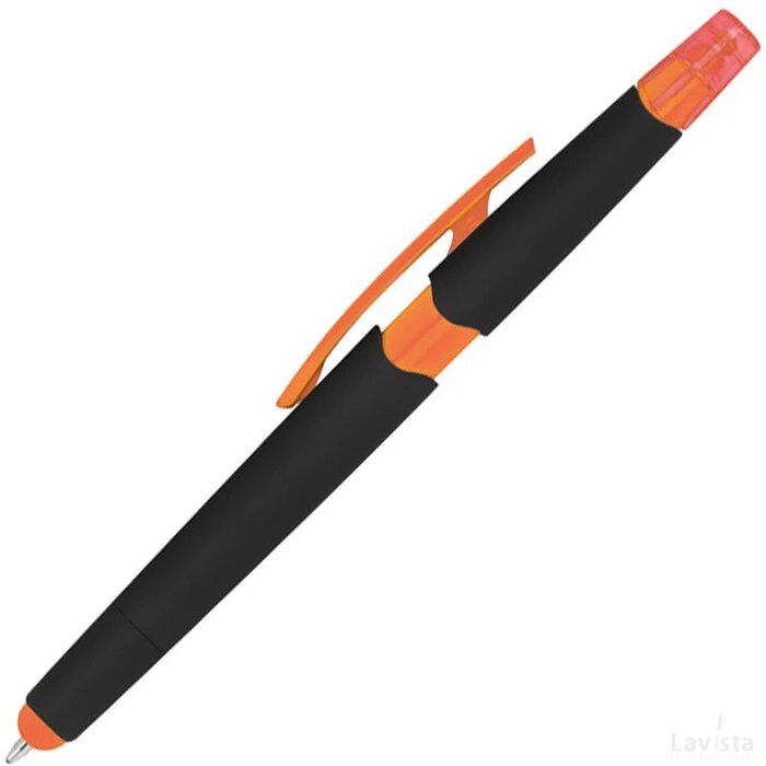 Pen met een tektstmarker oranje