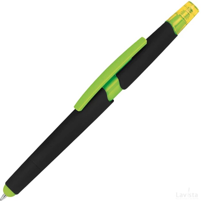 Pen met een tektstmarker appelgroen apple green