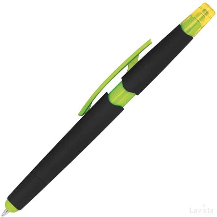 Pen met een tektstmarker appelgroen apple green