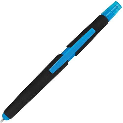 Pen met een tektstmarker lichtblauw