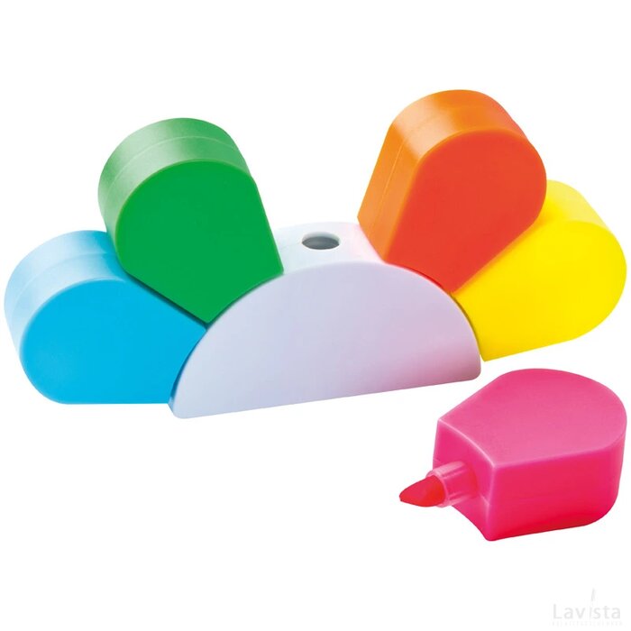 Textmarker Bloem wit