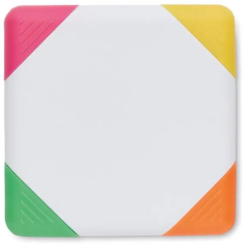 Markeerstift 4 kleuren Squarie wit