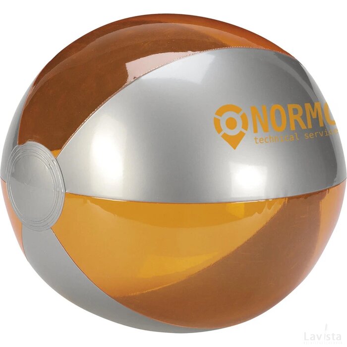 Beachball Ø 24 Cm Zilver/Oranje