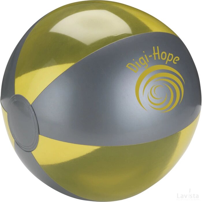 Beachball Ø 24 Cm Zilver/Geel