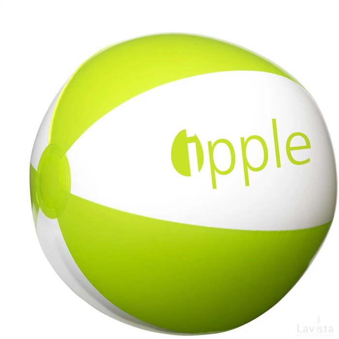 Beachball Ø 28 Cm Strandbal Wit/Groen
