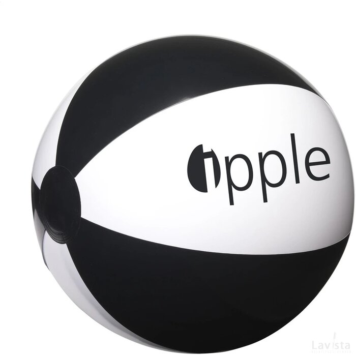 Beachball Ø 28 Cm Strandbal Wit/Zwart