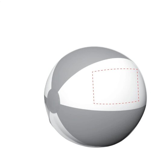 Beachball Ø 28 Cm Strandbal Wit/Oranje