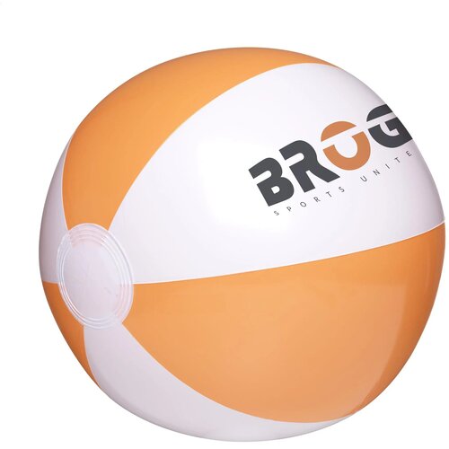Beachball Ø 28 Cm Strandbal Wit/Oranje