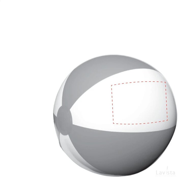 Beachball Ø 28 Cm Strandbal Wit/Geel