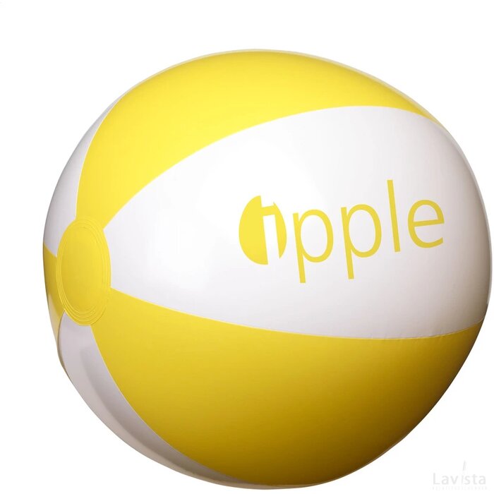 Beachball Ø 28 Cm Strandbal Wit/Geel