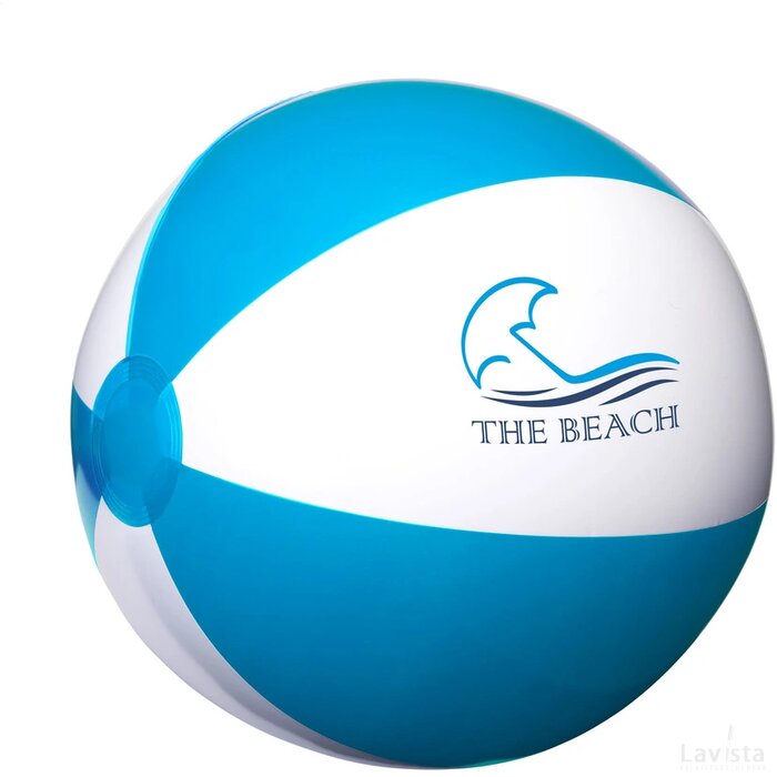 Beachball Ø 28 Cm Strandbal Wit/Blauw
