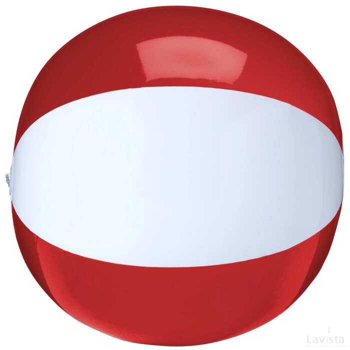 Beachball Ø 30 Cm Wit/Rood