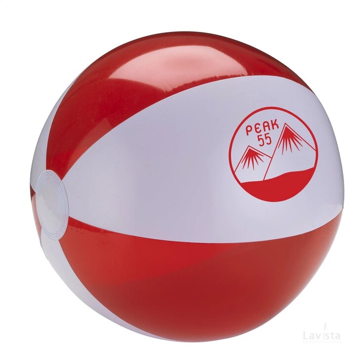 Beachball Ø 30 Cm Wit/Rood
