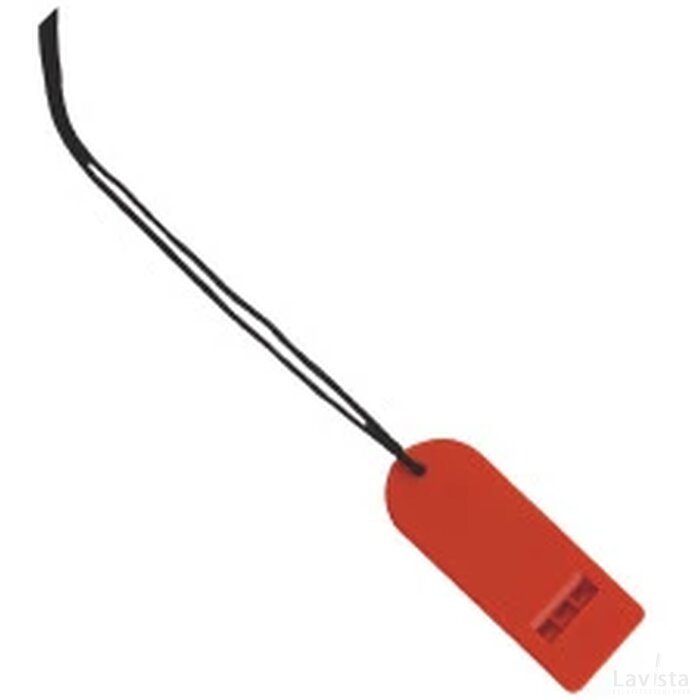 Fluitje met safetykoord Rood