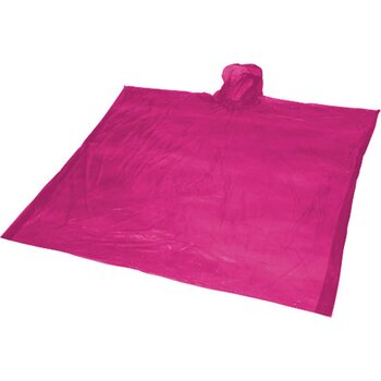 Ziva wegwerp regenponcho met opbergtasje Roze Ziva wegwerp regenponcho met opbergtasje Roze