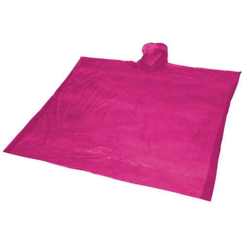 Ziva wegwerp regenponcho met opbergtasje Roze