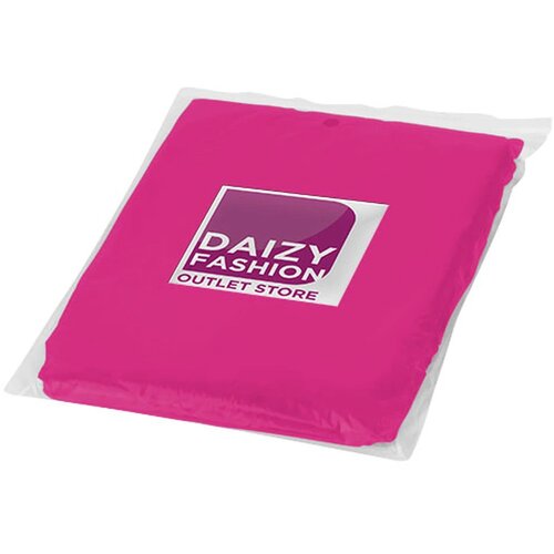 Ziva wegwerp regenponcho met opbergtasje Roze