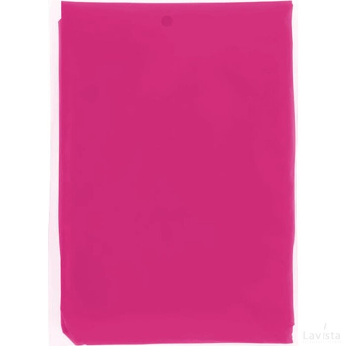 Ziva wegwerp regenponcho met opbergtasje Roze