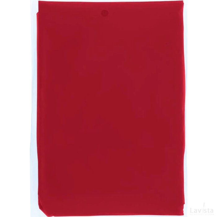 Ziva wegwerp regenponcho met opbergtasje Rood